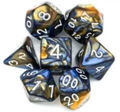 Set de 7 dados Color Mixed - Azul y Amarillo (AC-BL14)